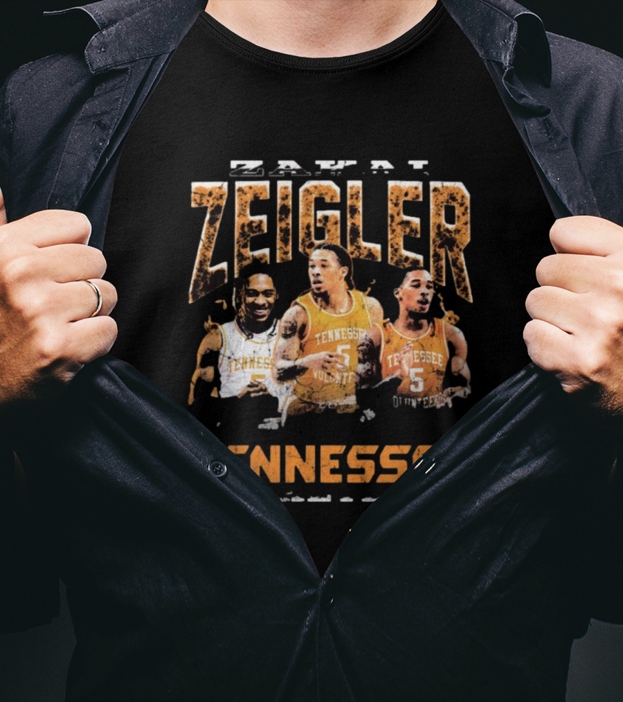 Zakai Zeigler Tennessee Volunteers Basketball Retro Style 90s T-Shirt