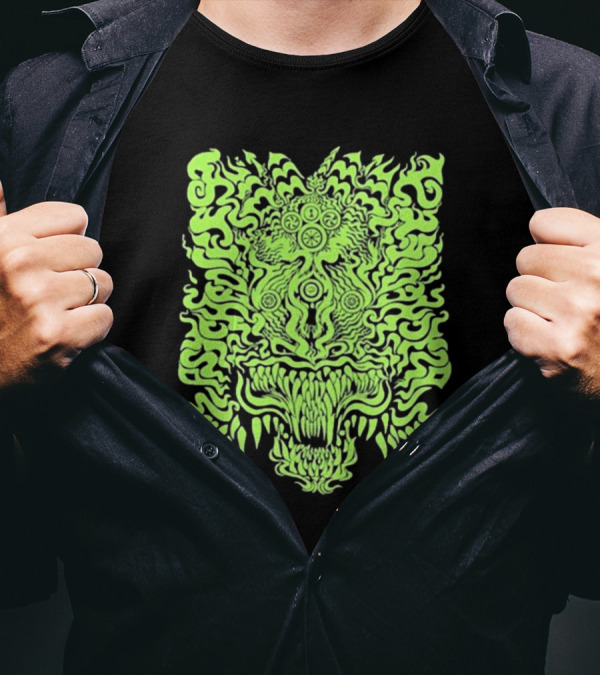 Psyched Fest 2024 San Francisco Oct 30-Nov 4 Trippy Neon Monster T-Shirt
