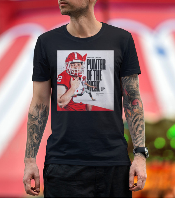 Premium T-Shirt: Brett Thorson Ray Guy Award Punter of the Week Football Action Georgia Dawgs T-Shirt Brett Thorson Ray Guy Award Punter of the Week Football Action Georgia Dawgs T-Shirt