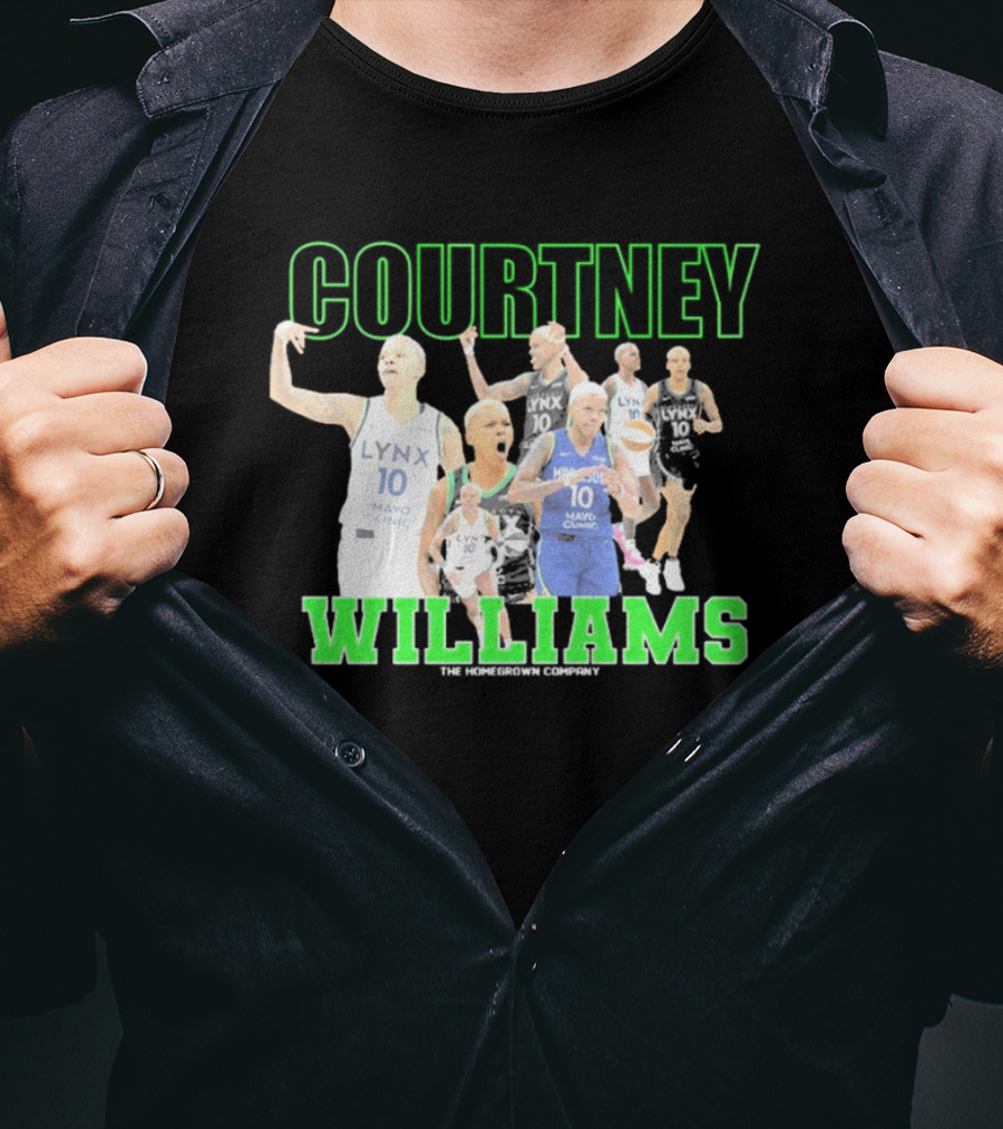 Courtney Williams Minnesota Lynx Lynx 10 The Homegrown Company T-Shirt