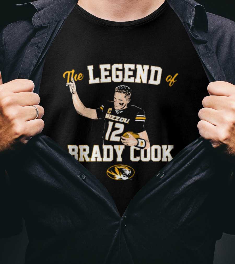 The Legend Of Brady Cook Mizzou Tigers Football NCAA T-Shirt