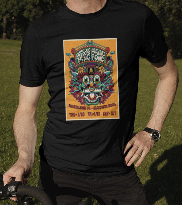 Pigeons Playing Ping Pong Live At Brooklyn Bowl Philadelphia January 30 February 1 2025 Event T-Shirt