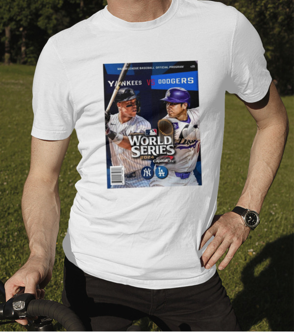 Yankees Vs Dodgers MLB World Series 2024 Official Program Capital One T-Shirt