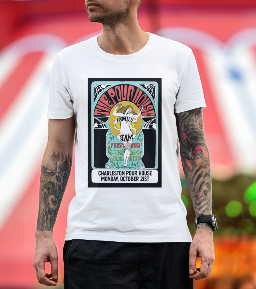 Charleston Pour House Family Jam Featuring The Best Local Artists October 21st T-Shirt