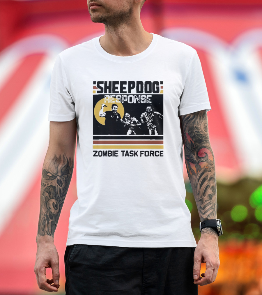 Sheepdog Response Zombie Task Force Vintage Retro Horror T-Shirt