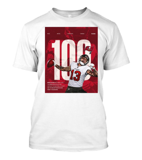 Tampa Bay Buccaneers Mike Evans 100 TDs Fifth Fastest NFL History Receiver T-Shirt