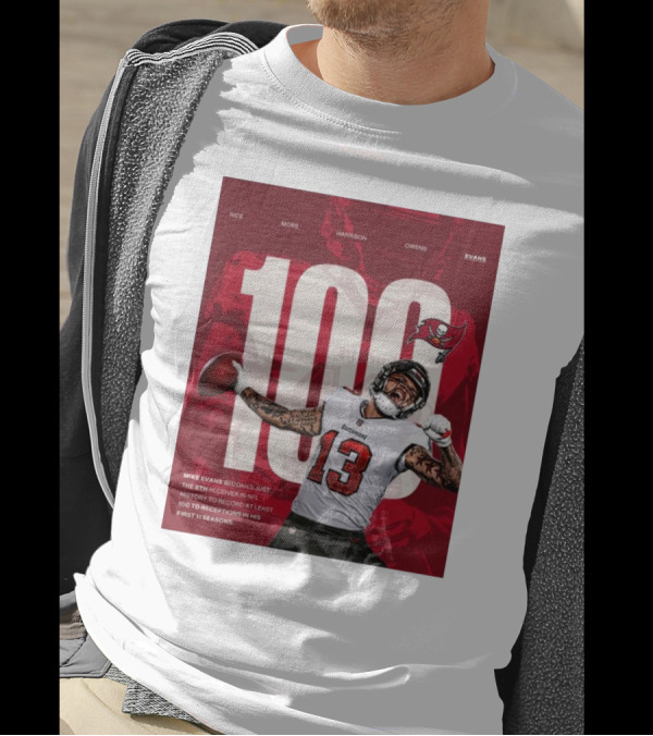 Tampa Bay Buccaneers Mike Evans 100 TDs Fifth Fastest NFL History Receiver T-Shirt