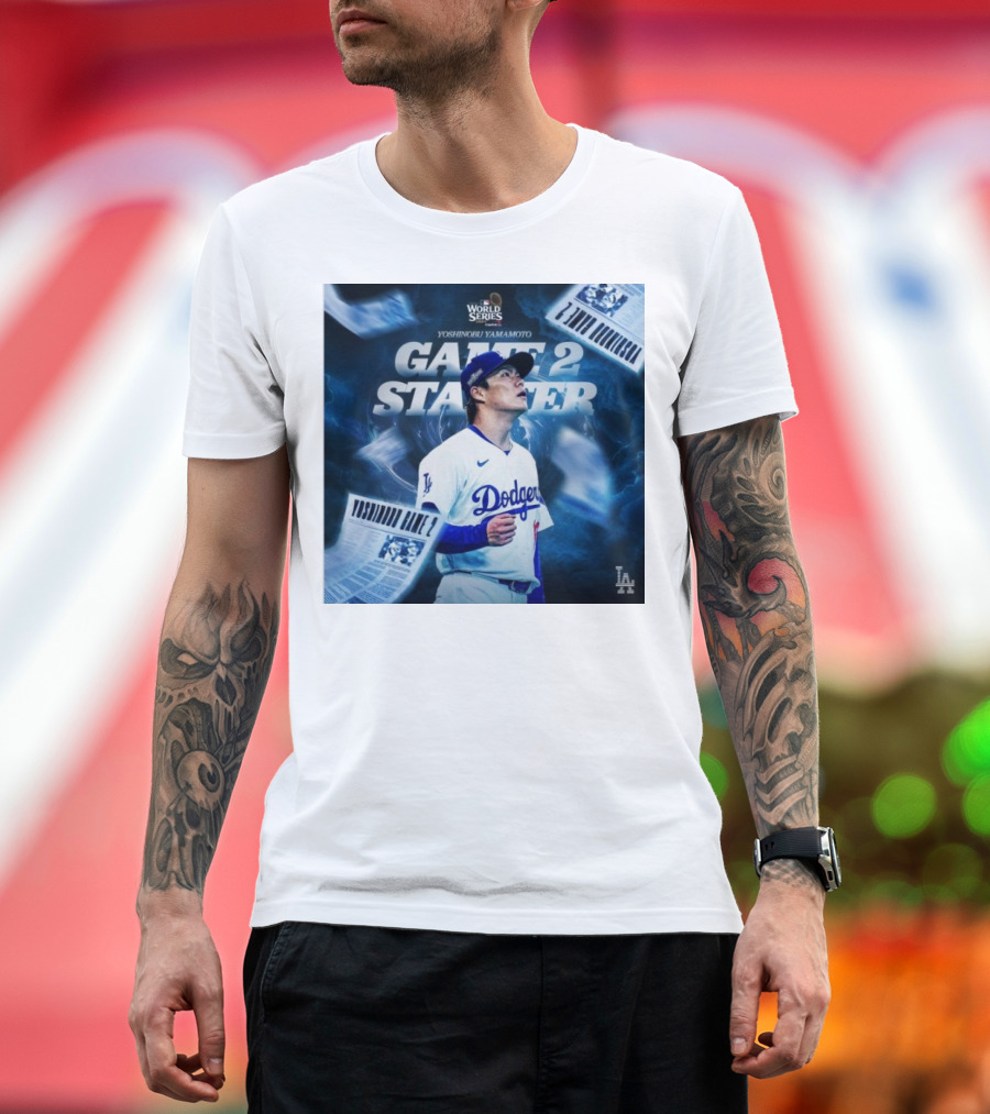 Yoshinobu Yamamoto Dodgers Game 2 Starter MLB World Series T-Shirt
