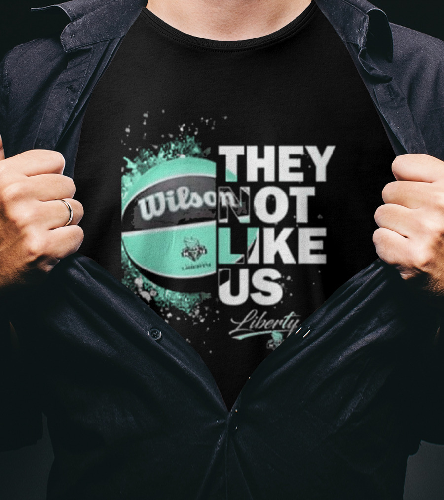New York Liberty They Not Like Us Wilson Basketball T-Shirt