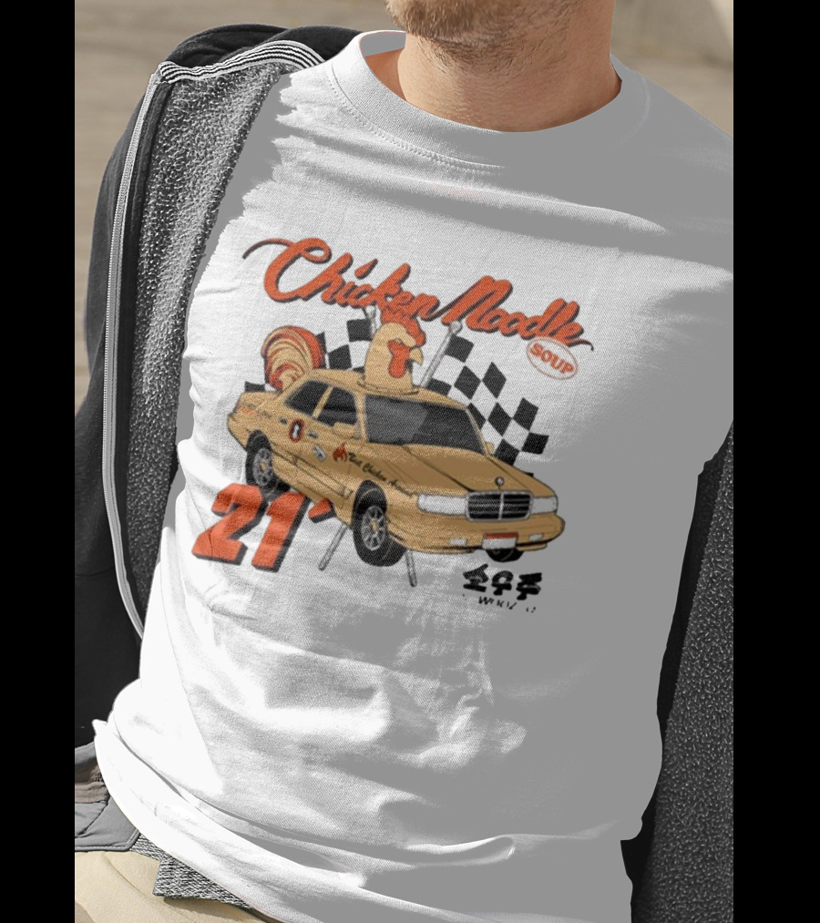 Chicken Noodle Soup Sowoozoo 21 Car Racing T-Shirt