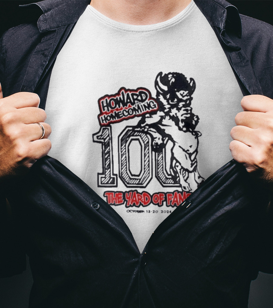 Howard Homecoming 100 The Yard Of Fame October 13-20 T-Shirt