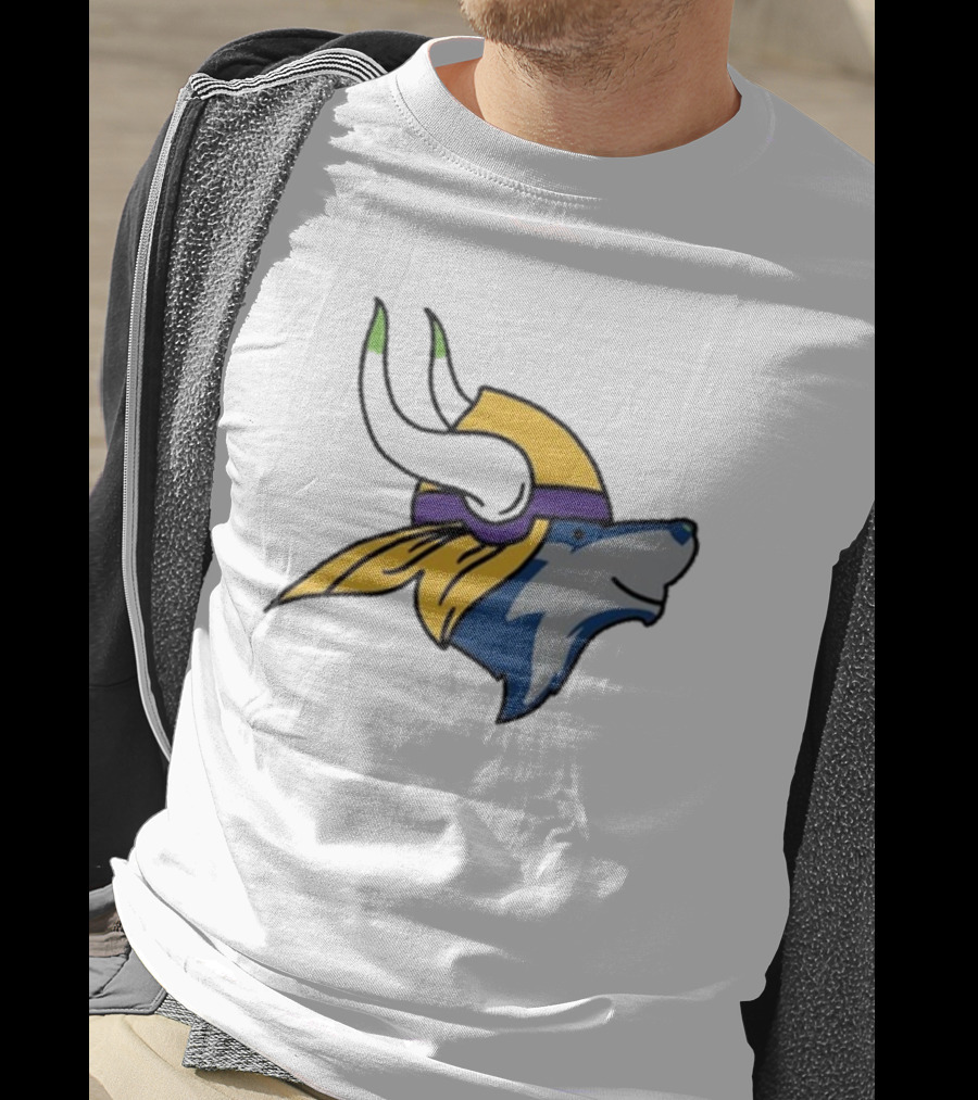 Maplewedgie Corndoggylol Minnesota Timbervikes Vikings Wolf Helmet Nordic Spirit Fusion T-Shirt