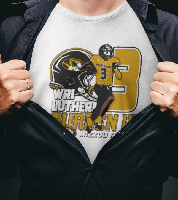 Mizzou Tigers Luther Burden III WR1 Football 2024 NCAA T-Shirt