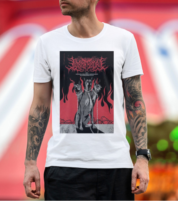 Premium T-Shirt: Lorna Shore Whitechapel Kublai Khan Vt Sandrinasdead The Fillmore Detroit Oct 23 T-Shirt Lorna Shore Whitechapel Kublai Khan Vt Sandrinasdead The Fillmore Detroit Oct 23 T-Shirt