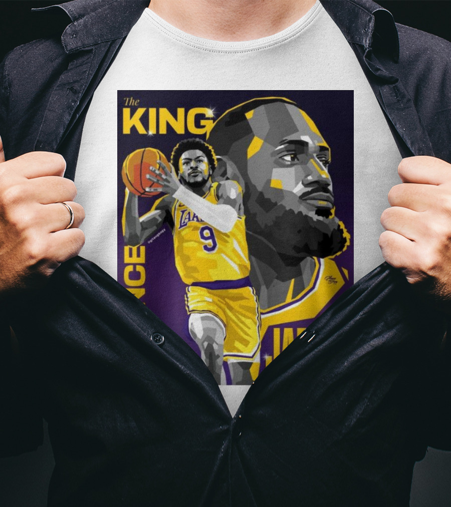 The King The Prince LeBron James Bronny James Lakers NBA T-Shirt