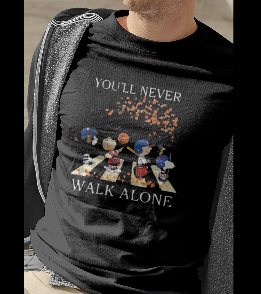 Peanuts Characters You'll Never Walk Alone Toronto Sports Team T-Shirt