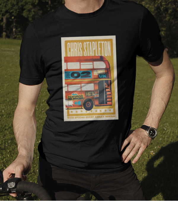 Chris Stapleton The O2 London UK Oct 24 2024 Featuring The Honchos With Special Guest Ashley Monroe T-Shirt