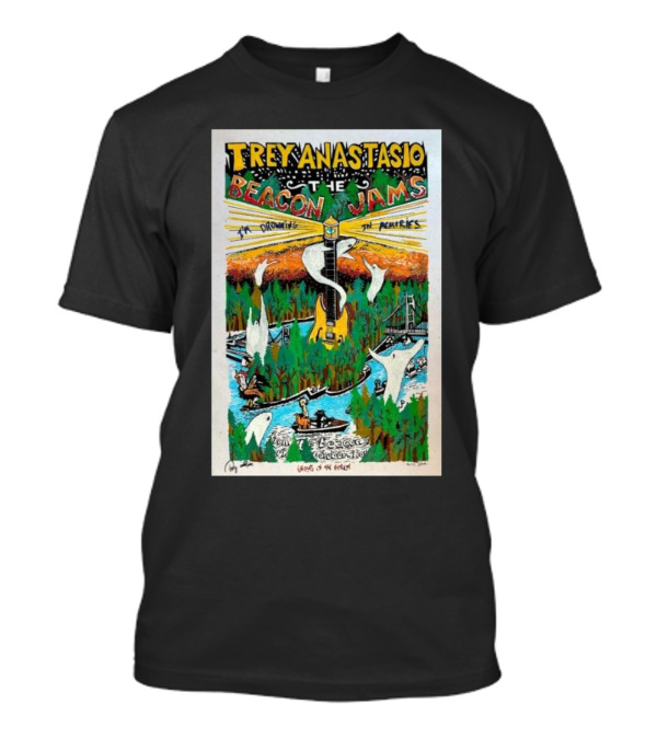 Trey Anastasio The Beacon Jams 1st Drowning 2nd Request Ghosts Of The Forest T-Shirt