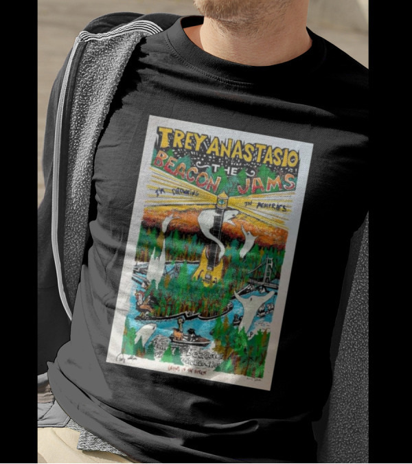 Trey Anastasio The Beacon Jams 1st Drowning 2nd Request Ghosts Of The Forest T-Shirt