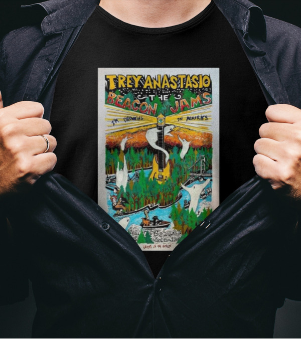 Trey Anastasio The Beacon Jams 1st Drowning 2nd Request Ghosts Of The Forest T-Shirt