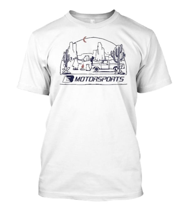 Lacey Blair LB Motorsports Desert Scene With Ghost And Truck Drawing T-Shirt