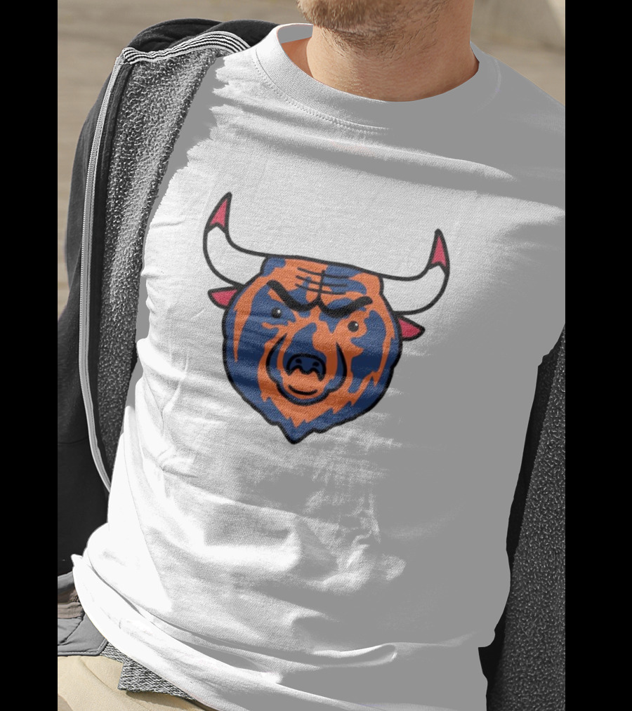 NFL Bears NBA Bulls Logo Mashup Combo T-Shirt