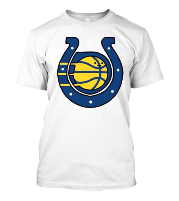 NFL X NBA Indianapolis Colts Pacers Logo Mashup Combine T-Shirt