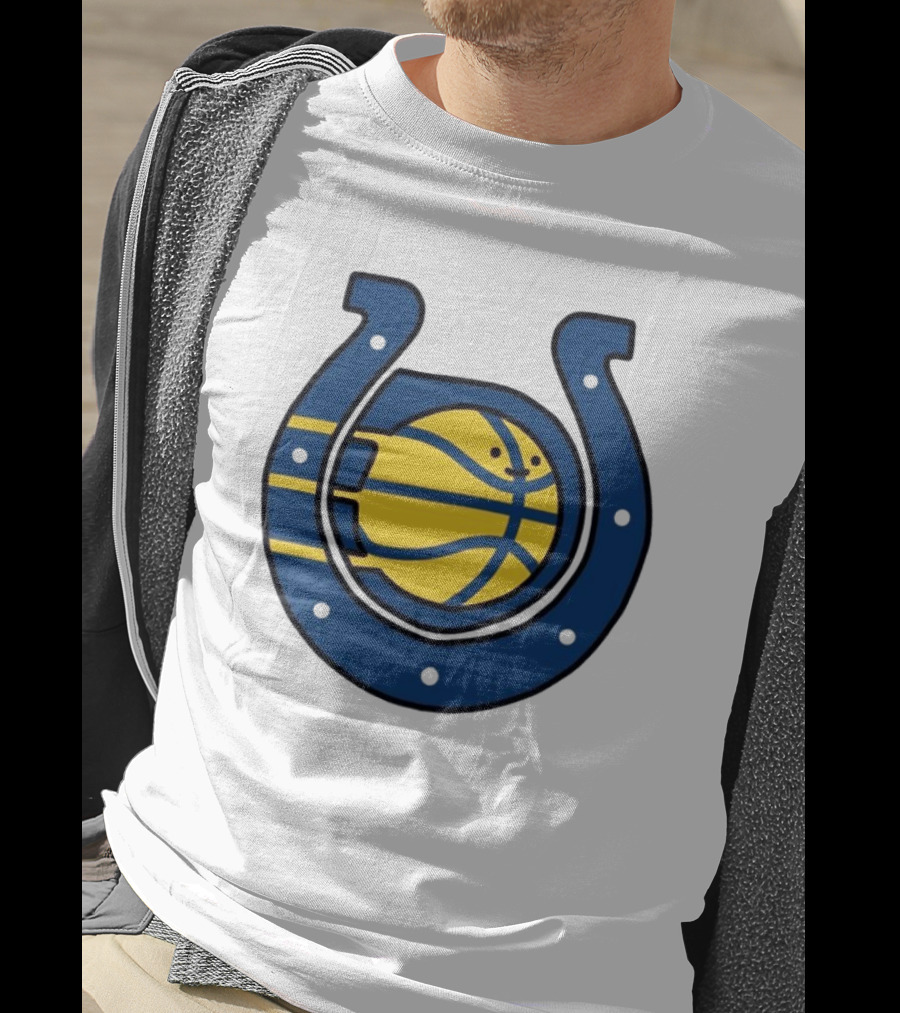 NFL X NBA Indianapolis Colts Pacers Logo Mashup Combine T-Shirt