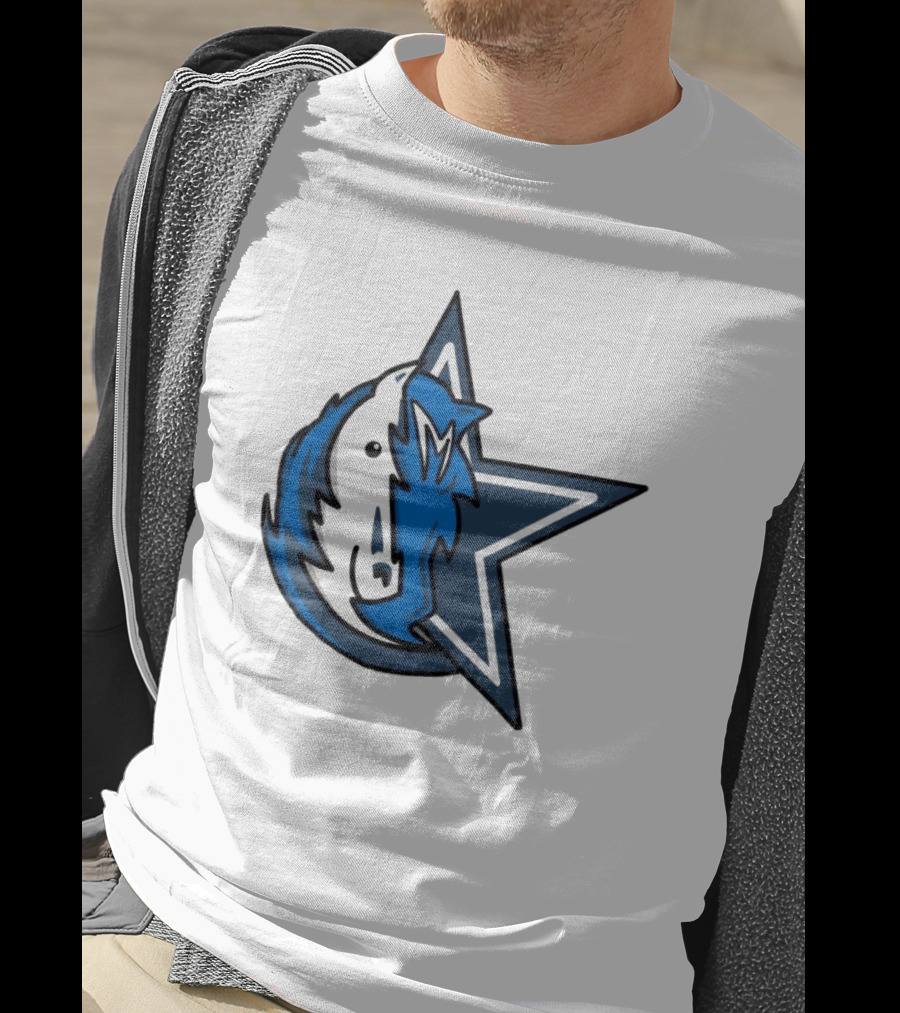 NFL NBA Cowboys Mavericks Logo Mashup Combine T-Shirt