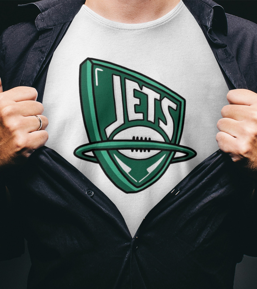 NFL X NBA Jets Logo Mash Combine T-Shirt