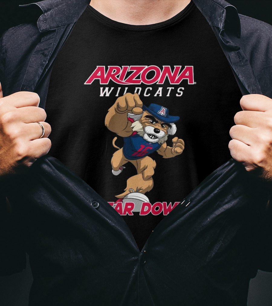 Arizona Wildcats Football Bear Down Mascot Class Of T-Shirt