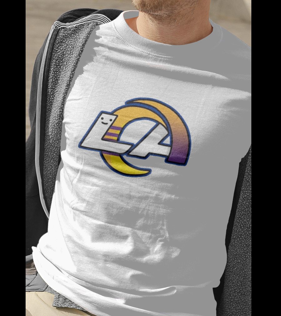 NFL NBA Los Angeles Rams Lakers Logo Mashup T-Shirt