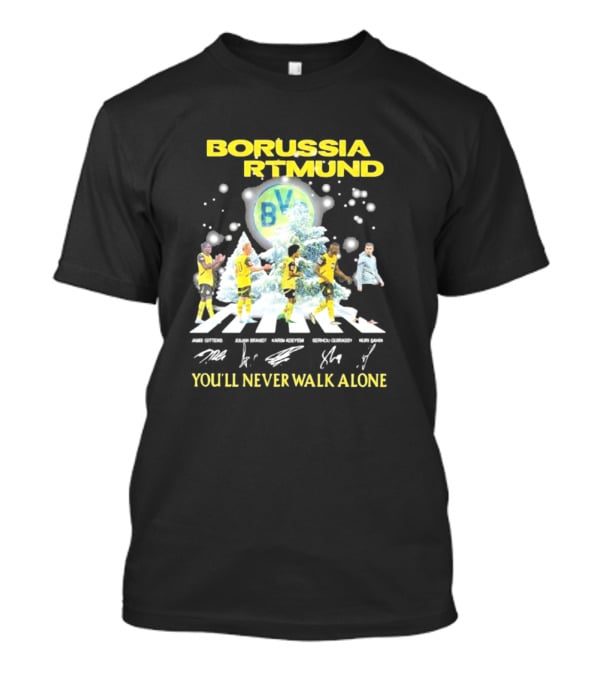 Borussia Dortmund BV Celebrate Christmas Signatures You'll Never Walk Alone T-Shirt