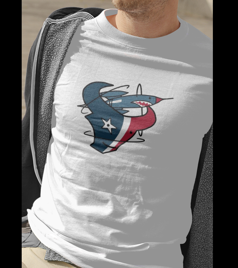 NFL X NBA Texans Rockets Logo Mashup Combine T-Shirt