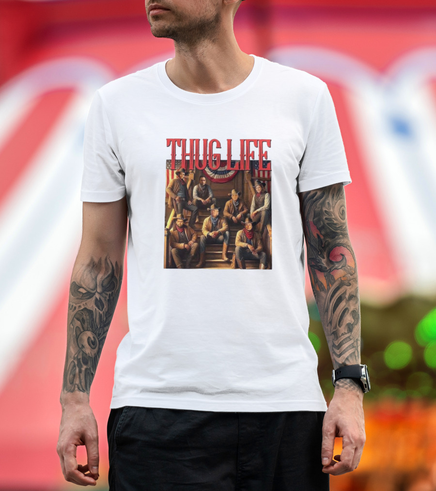Thug Life 2024 Cowboys Trump Vance Kennedy Musk Tulsi Vivek Candace T-Shirt