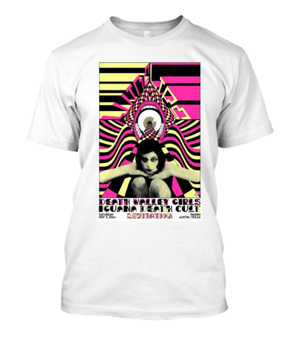 Wine Lips Death Valley Girls Iguana Death Cult Levitation Festival November 2 2024 Austin Texas T-Shirt