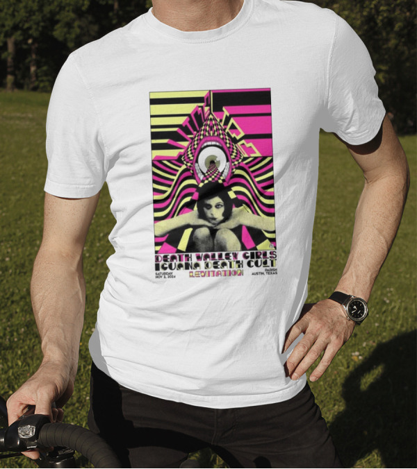 Wine Lips Death Valley Girls Iguana Death Cult Levitation Festival November 2 2024 Austin Texas T-Shirt