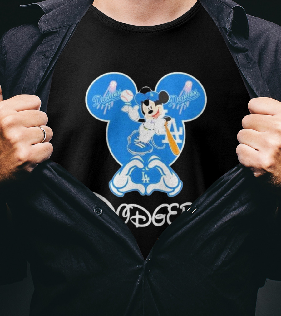 Disney Mickey Mouse Dodgers LA T-Shirt