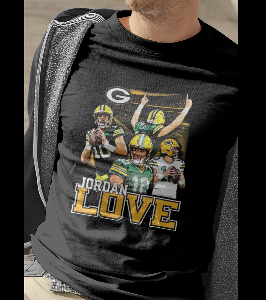 Jordan Love Green Bay Packers Player NFL Iconic Moments T-Shirt