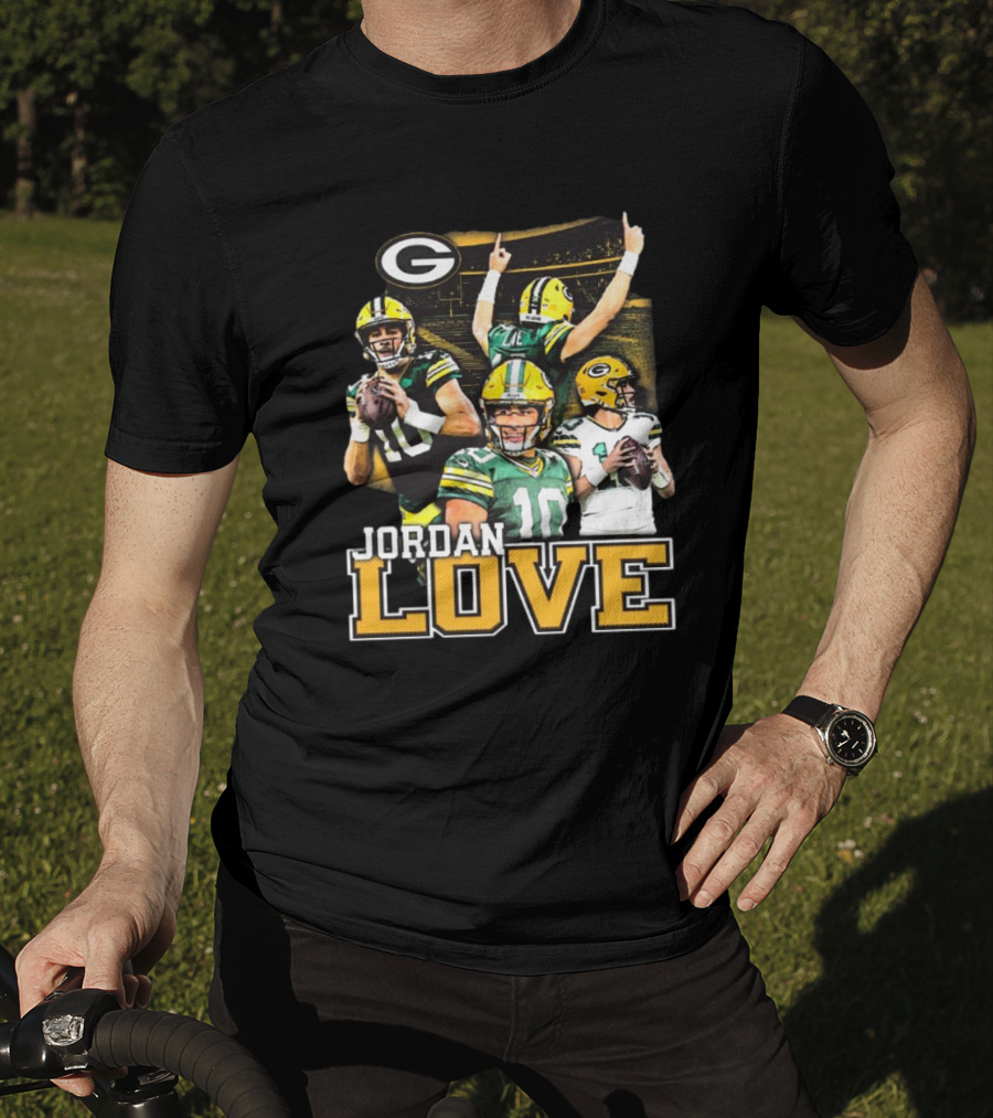 Jordan Love Green Bay Packers Player NFL Iconic Moments T-Shirt