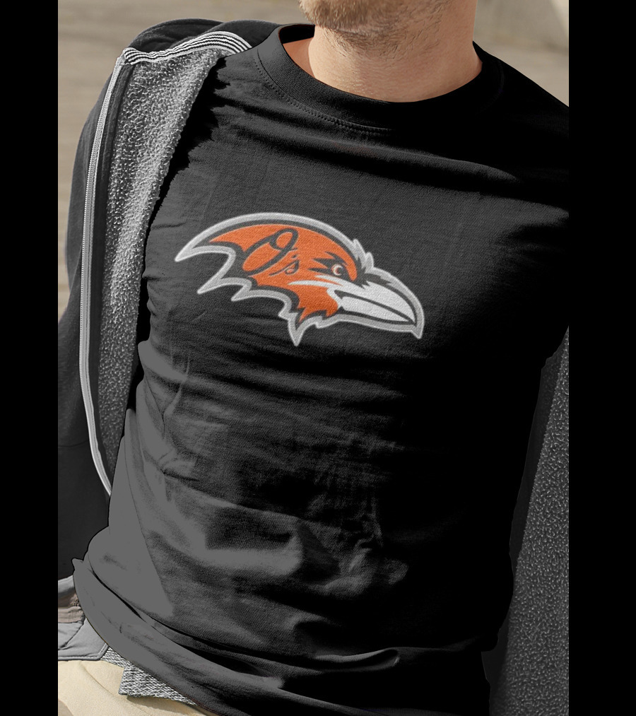NFL MLB Baltimore Ravens Orioles Logo Mashup T-Shirt