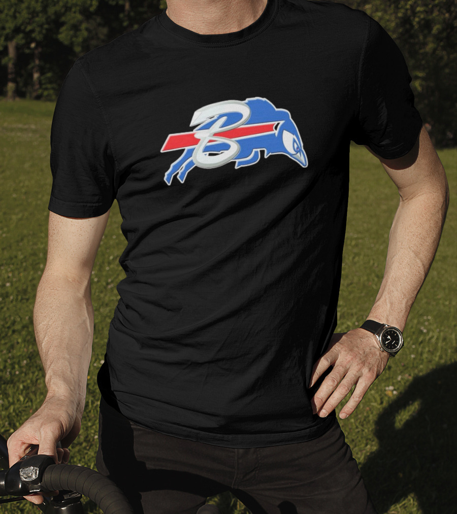 Buffalo Bills X Toronto Blue Jays Logo Mash NFL X MLB T-Shirt