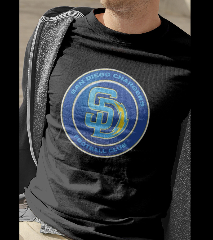 San Diego Chargers Football Club SD Logo Mashup T-Shirt