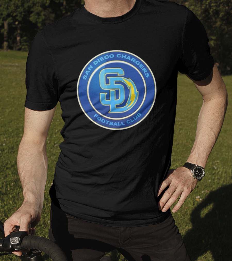 San Diego Chargers Football Club SD Logo Mashup T-Shirt