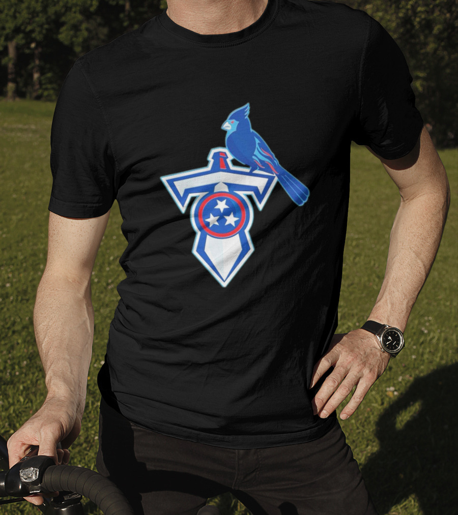 NFL X MLB Tennessee Titans St. Louis Cardinals Logo Mashup T-Shirt