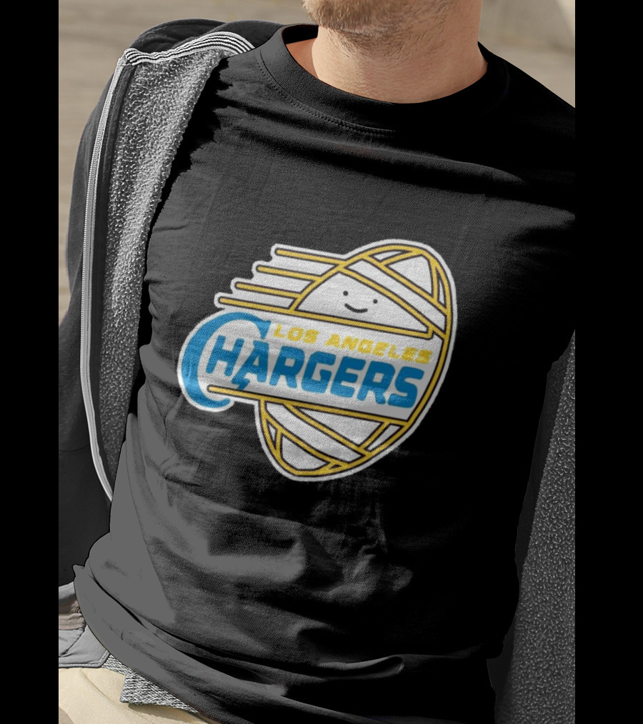 Los Angeles Chargers NFL Logo Mashup Combined With Minimalist T-Shirt