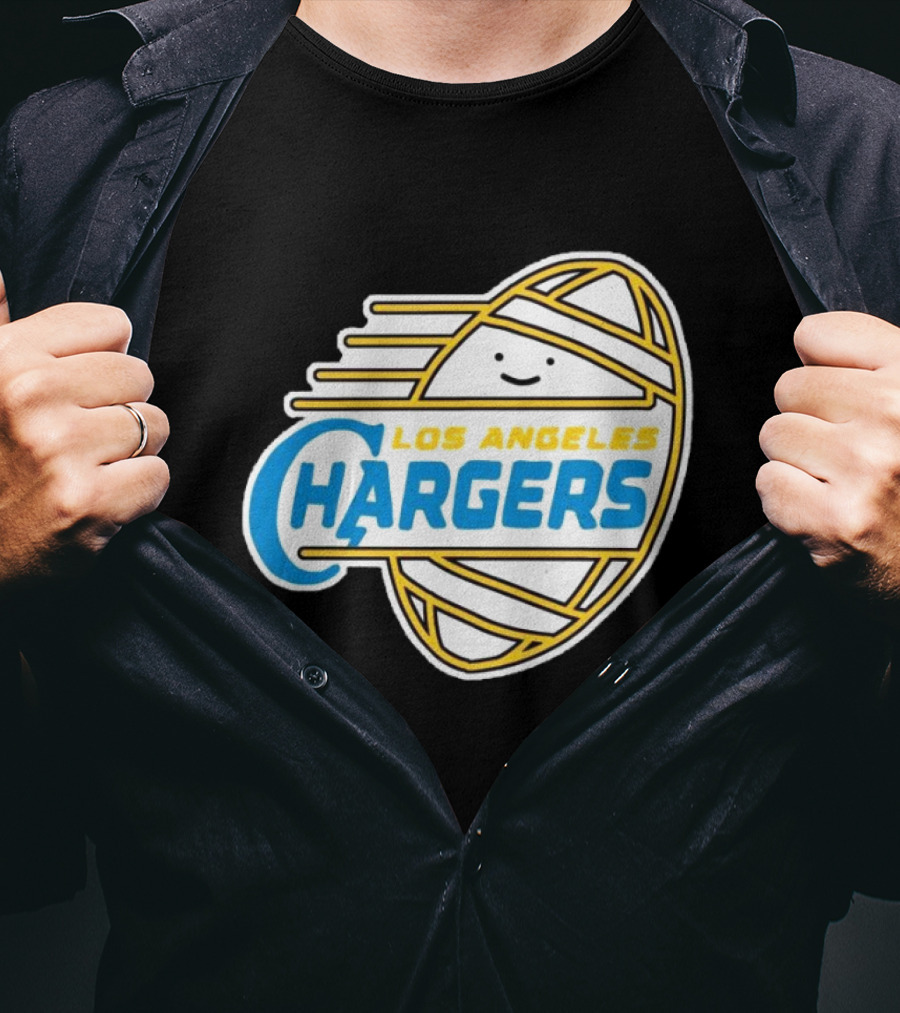 Los Angeles Chargers NFL Logo Mashup Combined With Minimalist T-Shirt