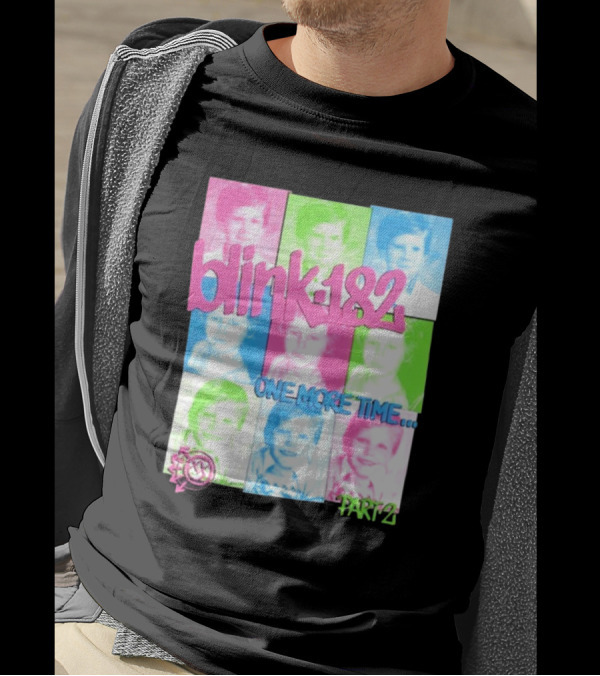 Blink-182 One More Time Part 2 Colorful Portrait Collage T-Shirt