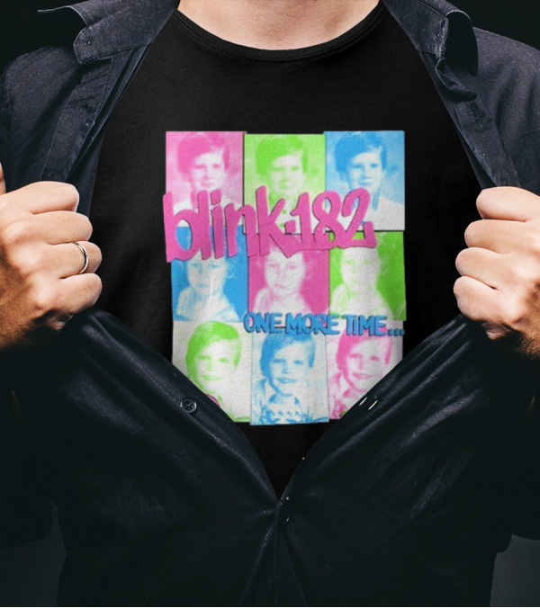 Blink-182 One More Time Part 2 Colorful Portrait Collage T-Shirt