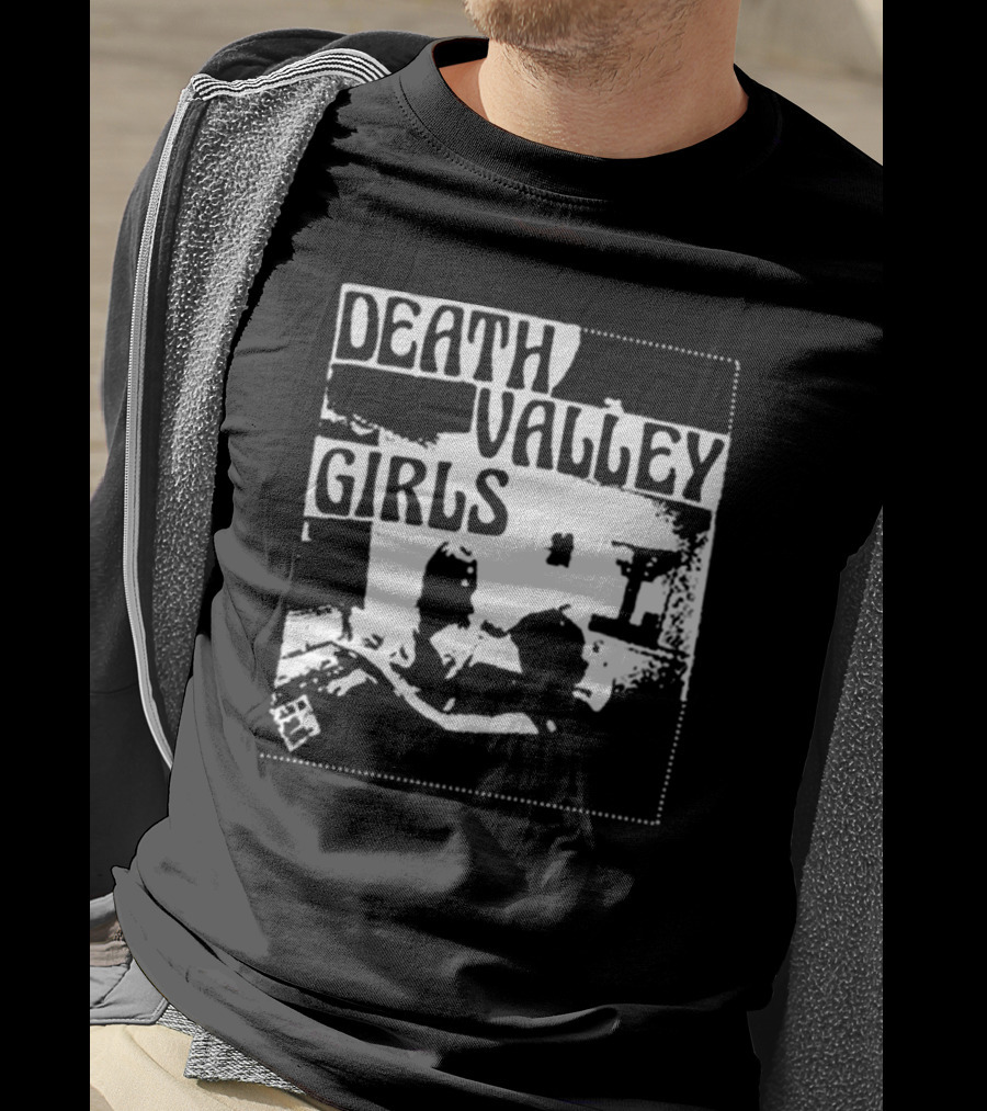 Death Valley Girls Monochrome Scene Arms Up T-Shirt